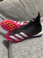 Adidas Predator Freak+ Indoor Soccer Shoes – Red & Black | Laceless Grip Control Futsal Trainers